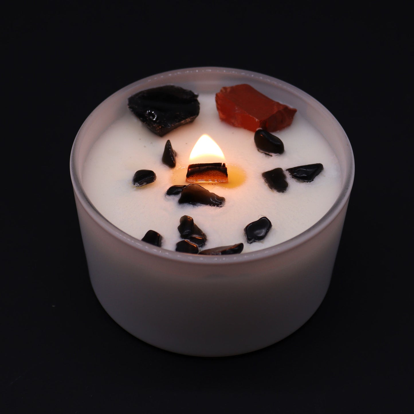 Root Chakra Crystal Candle