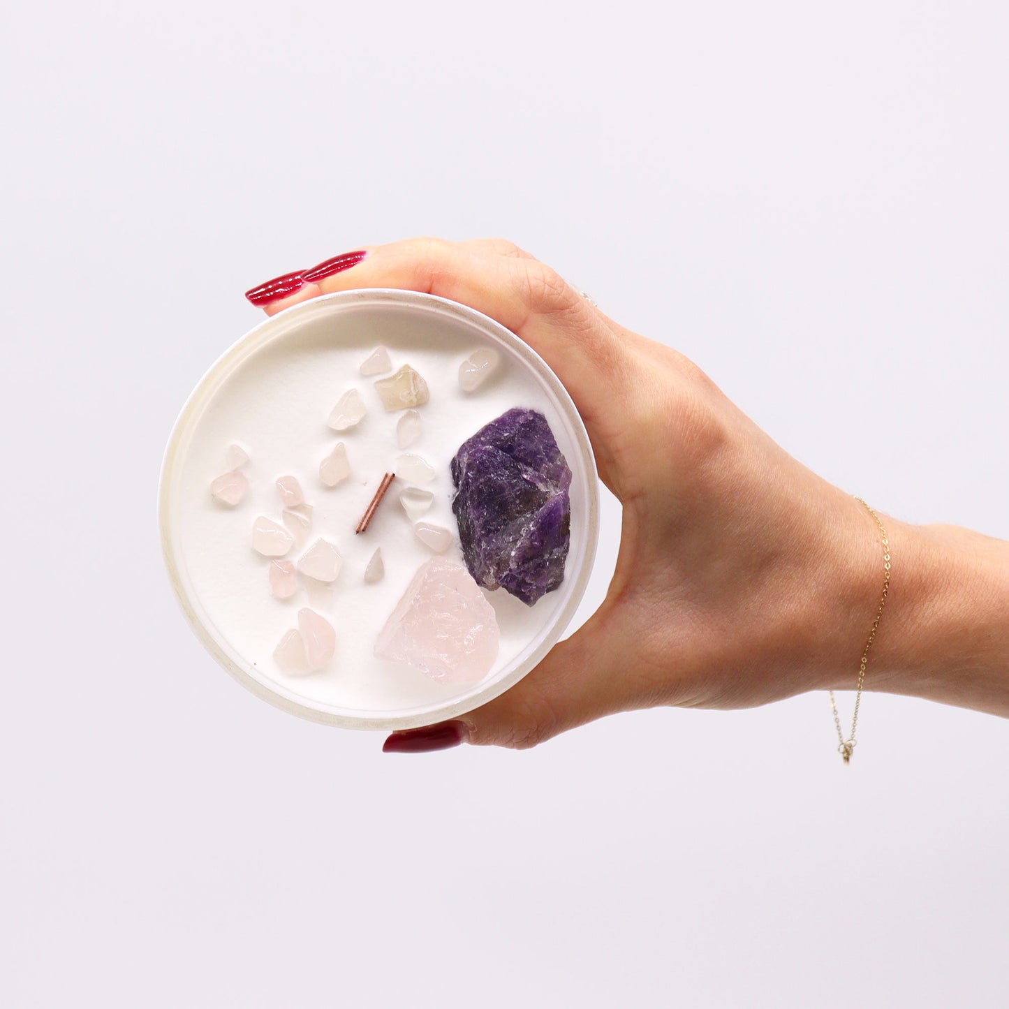 Bougie en cristal du chakra du troisième œil